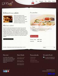 花纹背景西餐厅网站模板 - 网站模板 -六神源码网