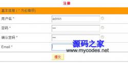 用户注册表单验证源码 - .NET源码 -六神源码网