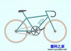 CSS3自行车动画特效 - HTML源码 -六神源码网