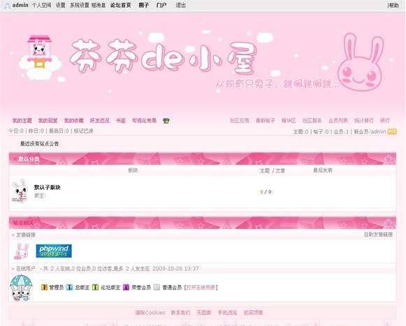 PHPWind 粉红兔子模板 - 源码下载 -六神源码网