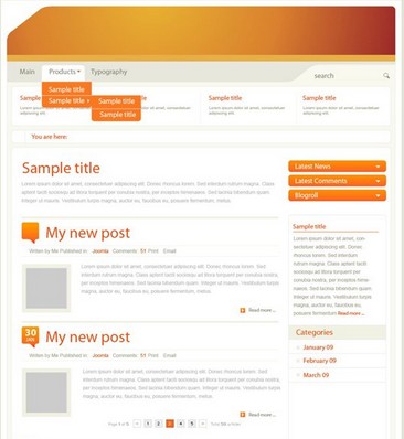 blogic博客Joomla模板 - 源码下载 -六神源码网