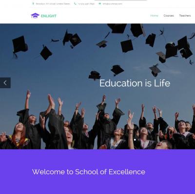 HTML5响应式大学高校教育机构网站模板-六神源码网
