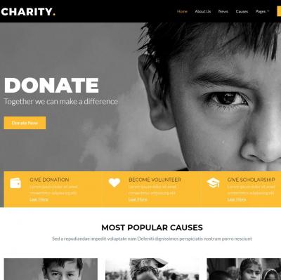 公益慈善捐赠基金会组织机构HTML5响应式网站模板-六神源码网