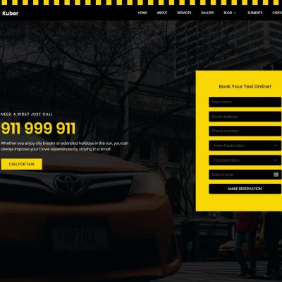 黄色响应式汽车租赁服务公司HTML5响应式网站模板-六神源码网