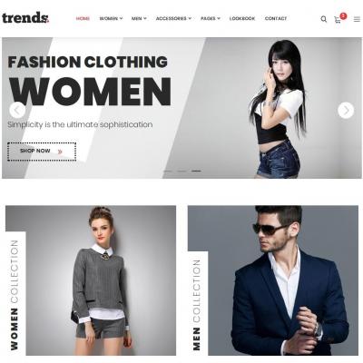 HTML5响应式品牌服装服饰公司网上商城网站模板-六神源码网