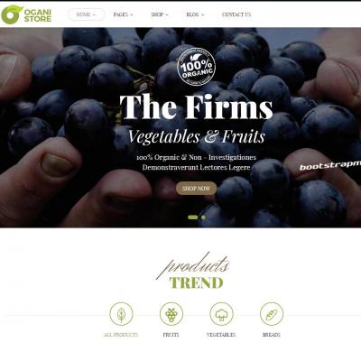 绿色生态无公害农产品网上商城HTML5响应式网站模板-六神源码网