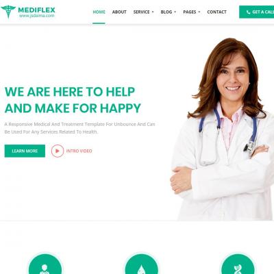 HTML5绿色响应式医院医疗康复保健机构网站模板-六神源码网