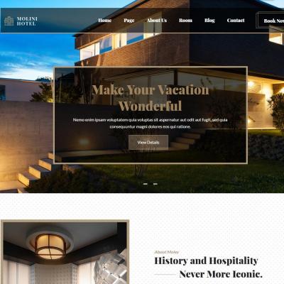 高端大气响应式休闲旅游度假别墅酒店HTML5网站模板-六神源码网