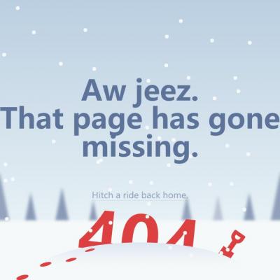 HTML5创意美观大气雪花纷飞动画背景404网页找不到网页模板-六神源码网