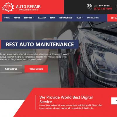 HTML5响应式4S汽车维修保养服务公司网站模板-六神源码网