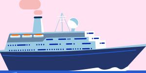 HTML5超级漂亮的海洋中行驶的轮船SVG绘制动画特效-六神源码网