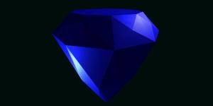 HTML5蓝色3D水晶钻石动态旋转canvas特效动画展示-六神源码网