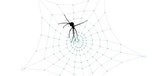 3D逼真动态蜘蛛爬行蜘蛛网canvas特效动画-六神源码网