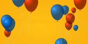 非常漂亮的多彩喜庆气球放飞升空canvas特效背景动画-六神源码网