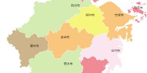 浙江省市县区SVG三级平面地图代码-六神源码网