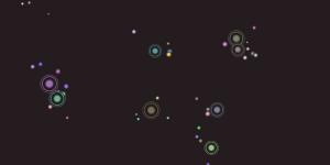 环形星系粒子随机碰撞canvas特效背景动画-六神源码网