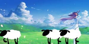草原动态绵羊走动带音乐js特效背景动画代码-六神源码网