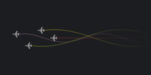 飞机动态线性规律飞行canvas动画-六神源码网