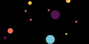 多彩气泡跟随鼠标晃动视差特效canvas动画-六神源码网