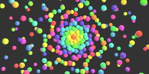 多彩气泡弹珠多种变幻风格canvas特效动画代码-六神源码网