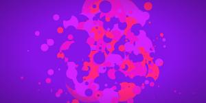 多彩花瓣状气泡散开展现标题canvas特效动画-六神源码网