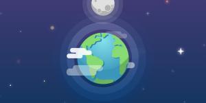 地球星星月亮宇宙星系动态背景图canvas动画特效代码-六神源码网